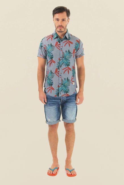 Jack & Jones Blue Printed Casual Shirt Jack & Jones Blue Printed Casual Shirt