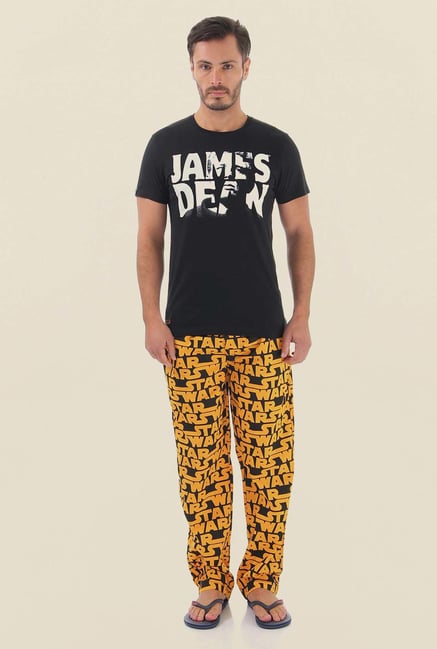 Jack & Jones Black Printed T-Shirt Jack & Jones Black Printed T-Shirt