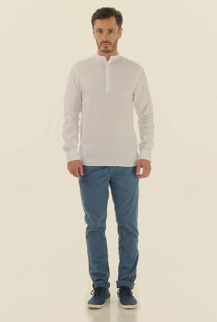 Jack & Jones Light Blue Cotton Chinos Jack & Jones Light Blue Cotton Chinos