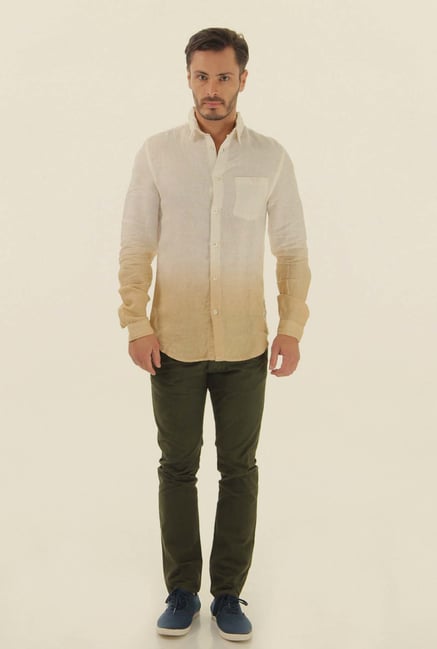 Jack & Jones Beige Ombre Casual Shirt Jack & Jones Beige Ombre Casual Shirt