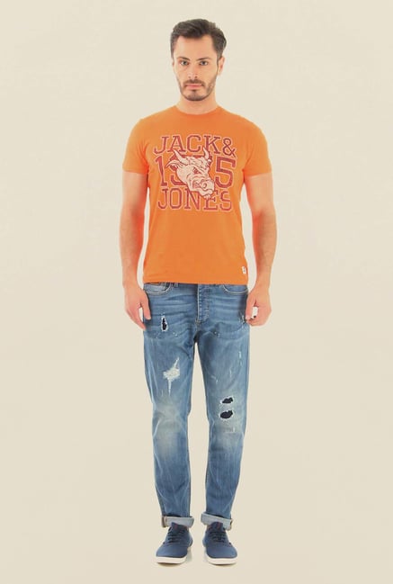 Jack & Jones Blue Lightly Washed Jeans Jack & Jones Blue Lightly Washed Jeans