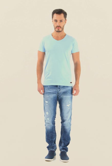 Jack & Jones Blue Mid Rise Jeans Jack & Jones Blue Mid Rise Jeans