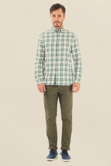 Jack & Jones Olive Cotton Chinos Jack & Jones Olive Cotton Chinos