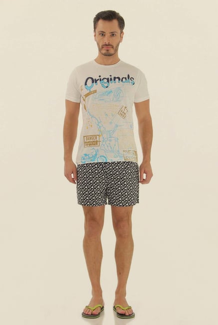 Jack & Jones Black Printed Boxer Jack & Jones Black Printed Boxer
