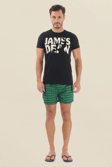 Jack & Jones Green Printed Boxer Jack & Jones Green Printed Boxer