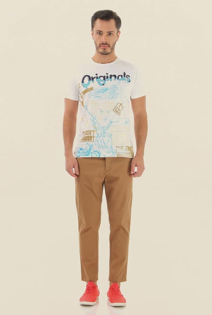 Jack & Jones Brown Cotton Chinos Jack & Jones Brown Cotton Chinos