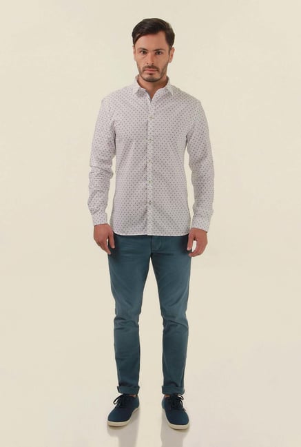 Jack & Jones White Printed Casual Shirt Jack & Jones White Printed Casual Shirt