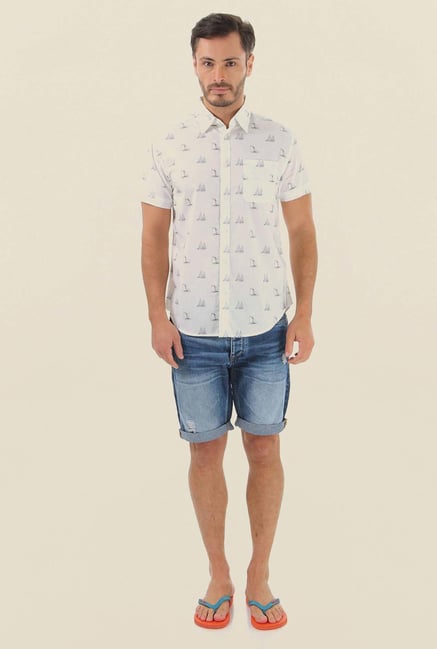 Jack & Jones Denim Blue Distressed Shorts Jack & Jones Denim Blue Distressed Shorts