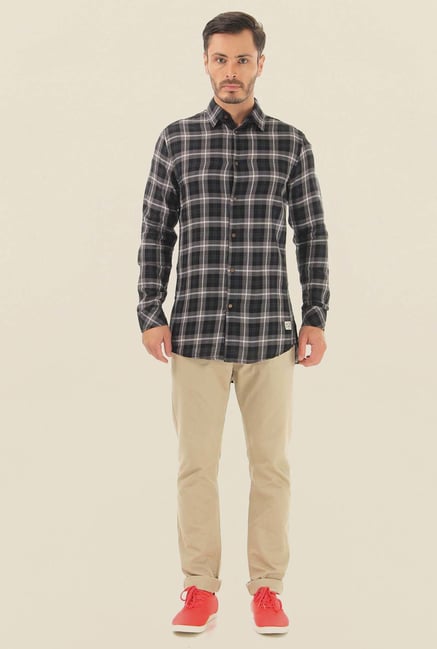 Jack & Jones Black Checks Casual Shirt Jack & Jones Black Checks Casual Shirt