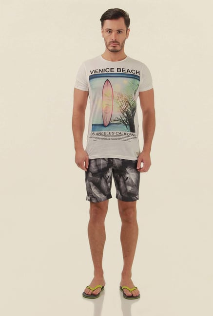 Jack & Jones White Printed Crew Neck T-Shirt Jack & Jones White Printed Crew Neck T-Shirt