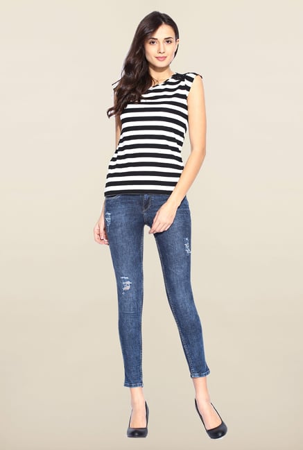 Kraus Blue Distressed Jeans Kraus Blue Distressed Jeans
