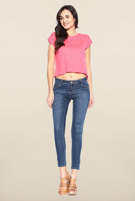 Kraus Blue Ankle Length Jeans Kraus Blue Ankle Length Jeans