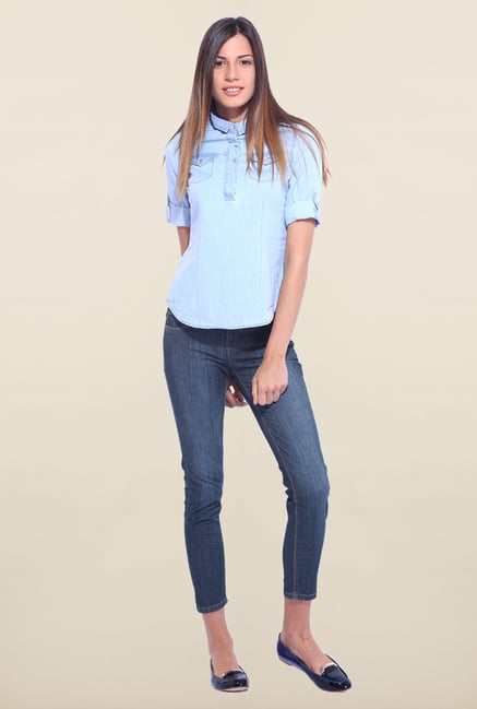 Kraus Navy Skinny Fit Mid Rise Jeans Kraus Navy Skinny Fit Mid Rise Jeans