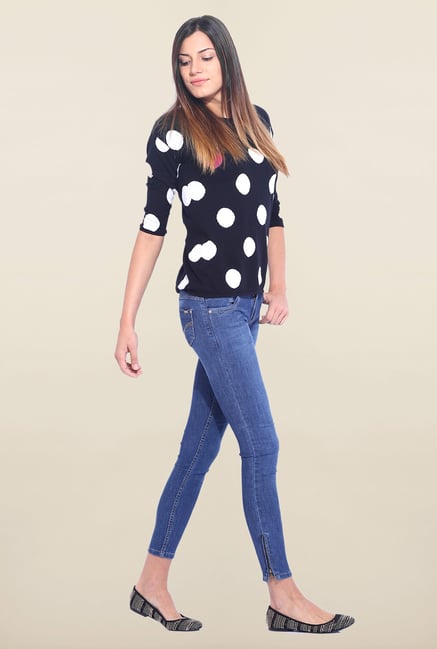 Kraus Blue Mid Rise Skinny Fit Jeans Kraus Blue Mid Rise Skinny Fit Jeans