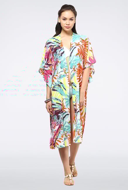 Femella Multicolor Side Slit Cape Femella Multicolor Side Slit Cape