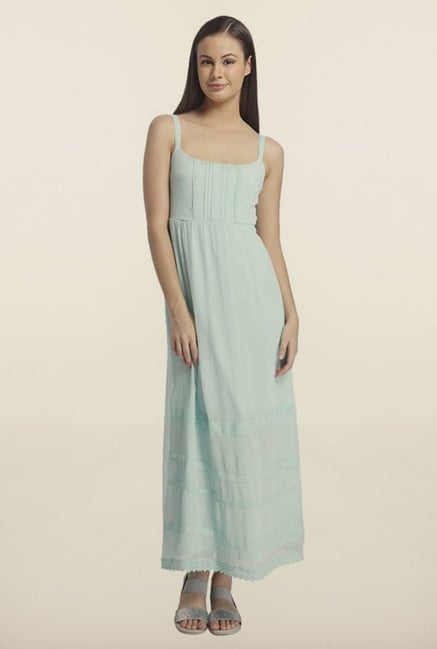 Only Light Blue Embroidered Maxi Dress Only Light Blue Embroidered Maxi Dress