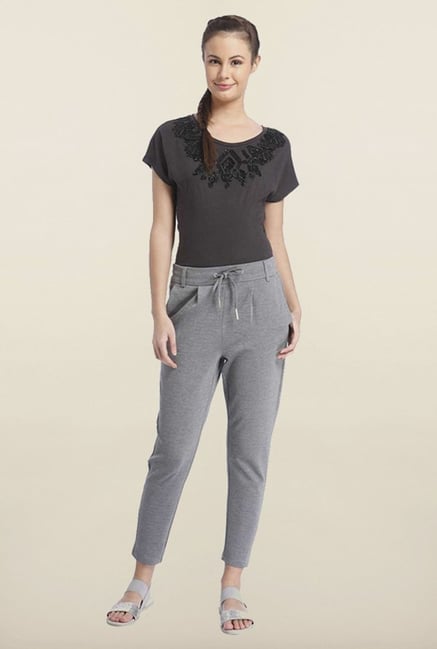 Only Grey Solid Track Pant Only Grey Solid Track Pant
