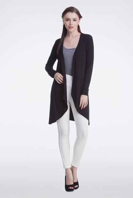 Femella Black Jersey Cardigan Femella Black Jersey Cardigan