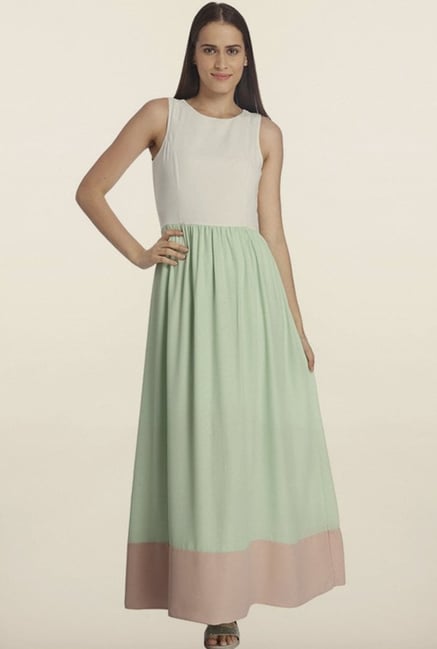 Vero Moda Mint Green & White Maxi Dress Vero Moda Mint Green & White Maxi Dress