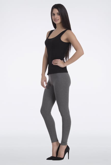 Femella Dark Grey Spandex Leggings Femella Dark Grey Spandex Leggings
