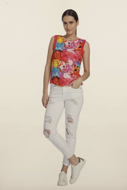 Vero Moda Multicolor Printed Top Vero Moda Multicolor Printed Top