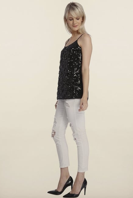 Vero Moda Black Embellished Top Vero Moda Black Embellished Top