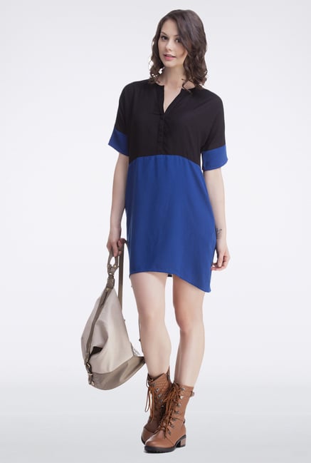 Femella Navy Blue Block Tunic Femella Navy Blue Block Tunic