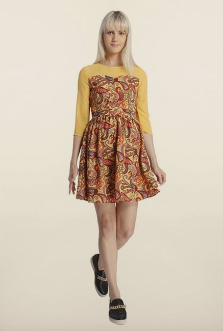Vero Moda Yellow Skater Dress Vero Moda Yellow Skater Dress