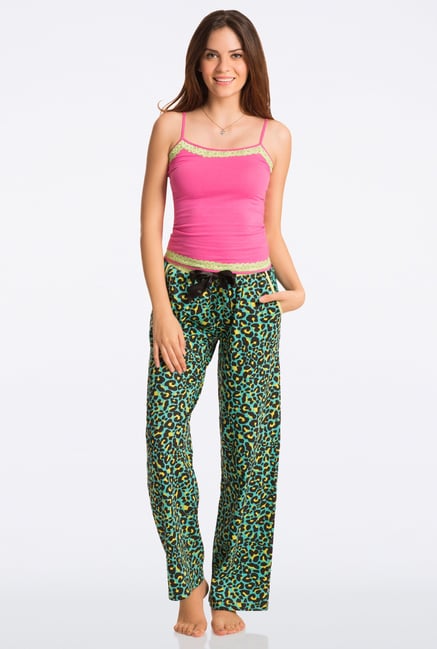 Pretty Secrets Green Animal Print Pajama Pretty Secrets Green Animal Print Pajama