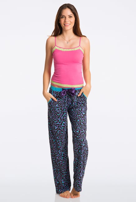 Pretty Secrets Purple & Blue Animal Print Pajama Pretty Secrets Purple & Blue Animal Print Pajama