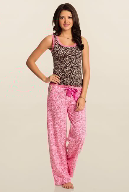 Pretty Secrets Brown Animal Print Tank Top Pretty Secrets Brown Animal Print Tank Top