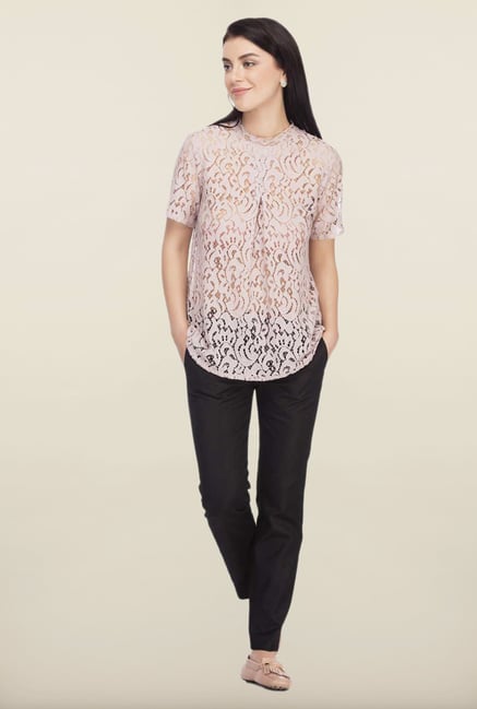 Femella Blush Pink Lace Top Femella Blush Pink Lace Top