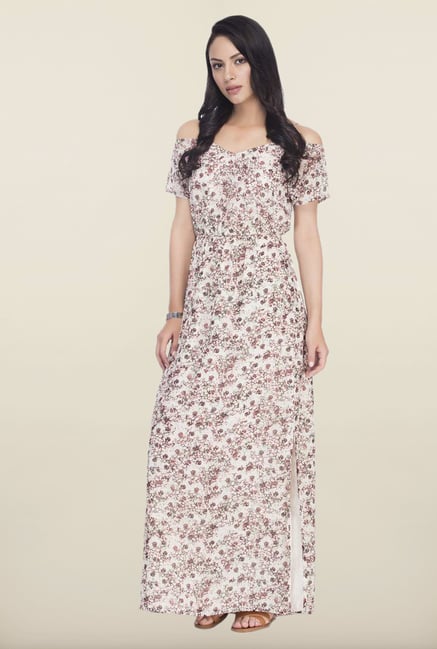 Femella Multicolor Floral Printed Maxi Dress Femella Multicolor Floral Printed Maxi Dress