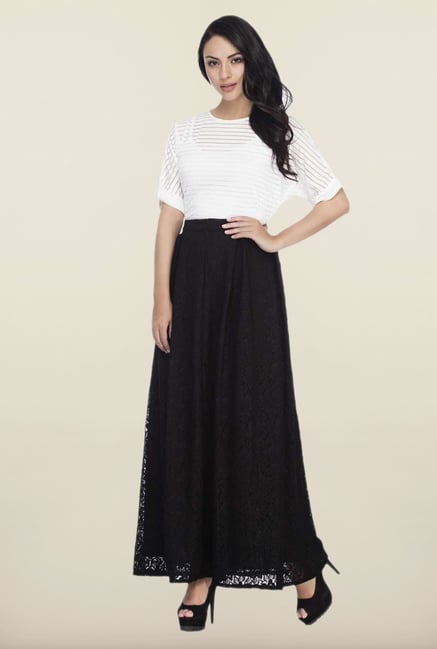 Femella Black Lace Maxi Skirt Femella Black Lace Maxi Skirt