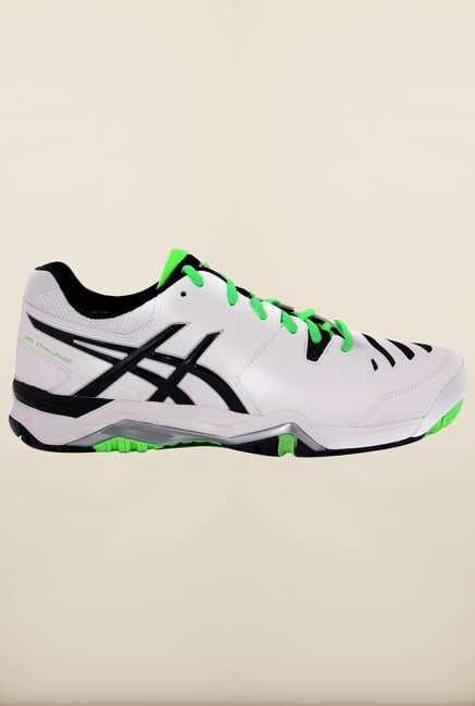 Asics White & Green Tennis Shoes Asics White & Green Tennis Shoes