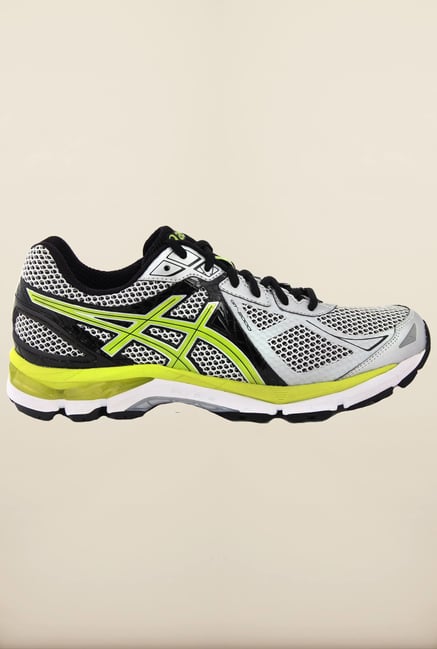 Asics Silver & Yellow Running Shoes Asics Silver & Yellow Running Shoes