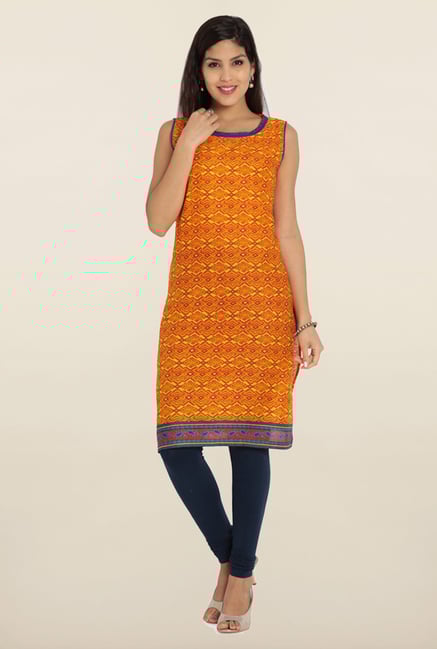 Soch Yellow & Orange Cotton Kurta Soch Yellow & Orange Cotton Kurta
