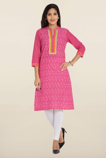 Soch Dark Pink Printed Kurta Soch Dark Pink Printed Kurta