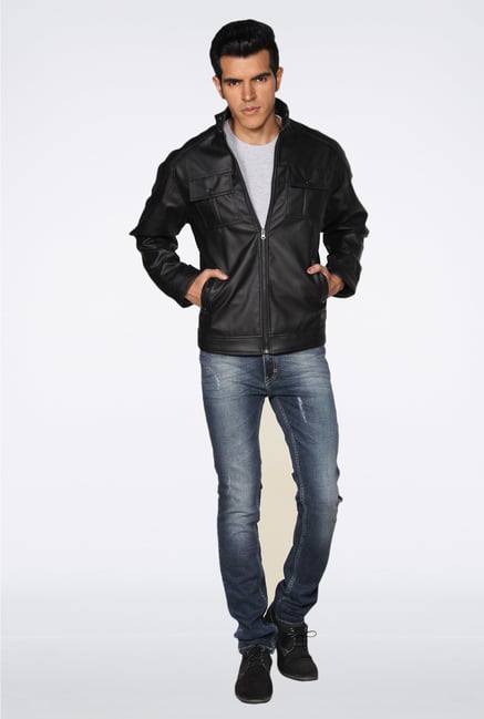 Provogue Black Biker Jacket Provogue Black Biker Jacket