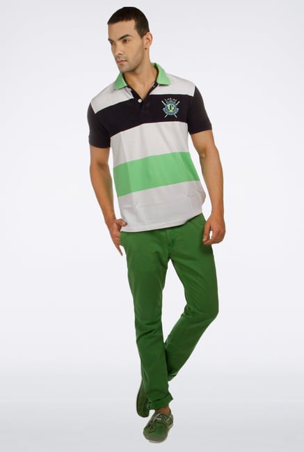 Provogue Multicolor Striped Polo T-Shirt Provogue Multicolor Striped Polo T-Shirt
