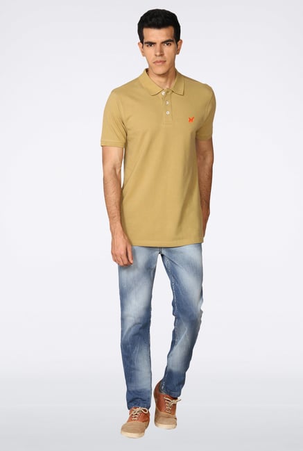 Provogue Light Brown Polo T-Shirt Provogue Light Brown Polo T-Shirt