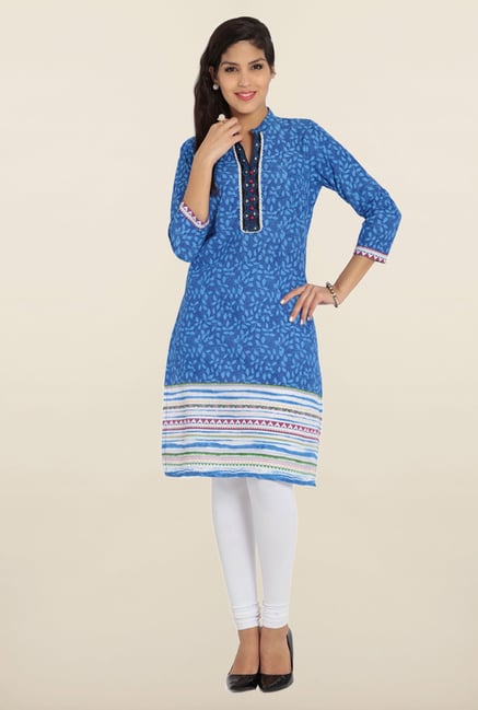 Soch Royal Blue Printed Kurta Soch Royal Blue Printed Kurta