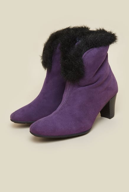 La Briza Purple Ankle Strap Boots La Briza Purple Ankle Strap Boots
