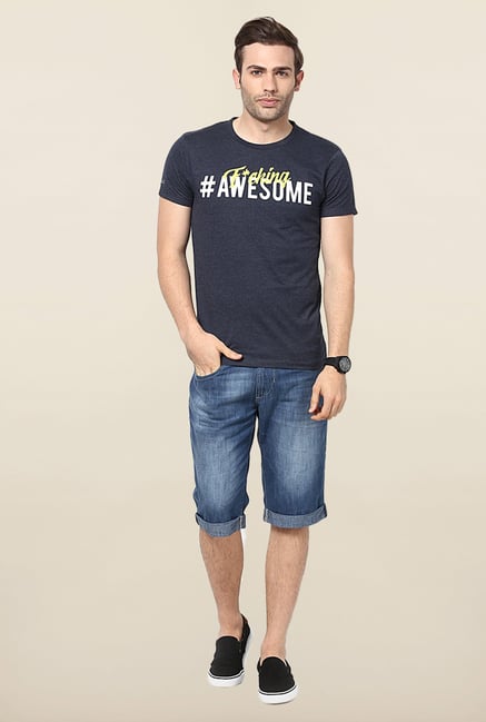 Jack & Jones Blue Crew Neck T-Shirt Jack & Jones Blue Crew Neck T-Shirt