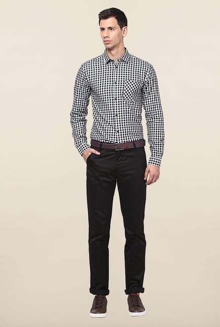 Jack & Jones Black And White Checks Casual Shirt Jack & Jones Black And White Checks Casual Shirt