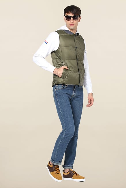 Jack & Jones Green Solid Jacket Jack & Jones Green Solid Jacket
