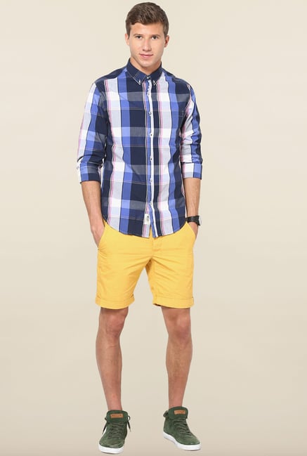 Jack & Jones Blue And White Checks Casual Shirt Jack & Jones Blue And White Checks Casual Shirt