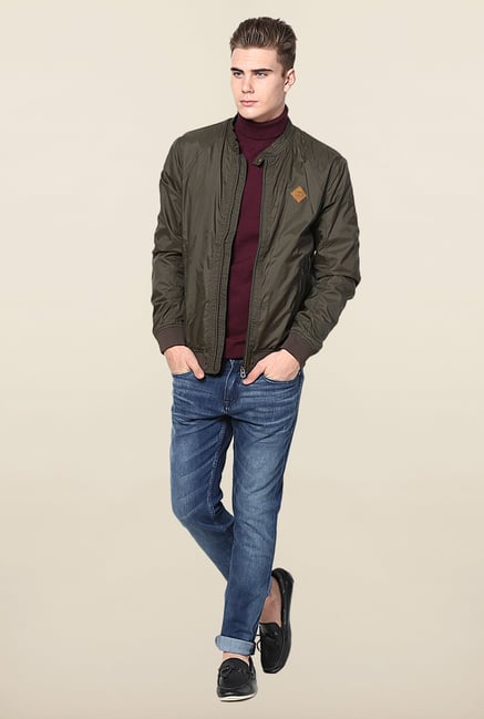 Jack & Jones Green Casual Jacket Jack & Jones Green Casual Jacket