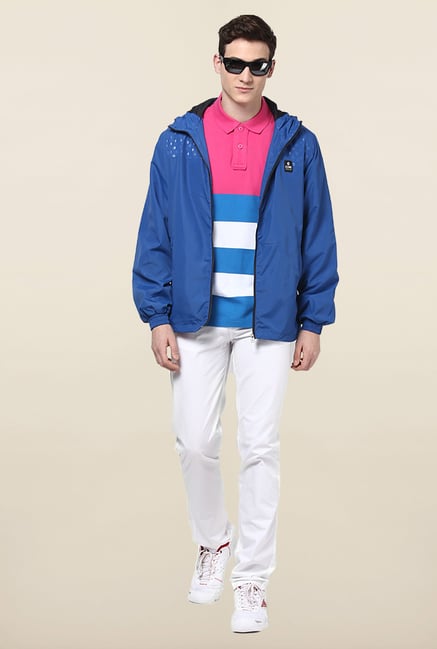 Jack & Jones Blue Hooded Jacket Jack & Jones Blue Hooded Jacket