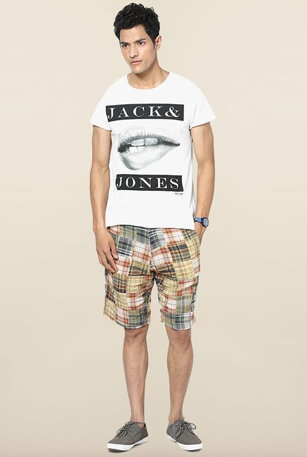 Jack & Jones White Printed T-Shirt Jack & Jones White Printed T-Shirt